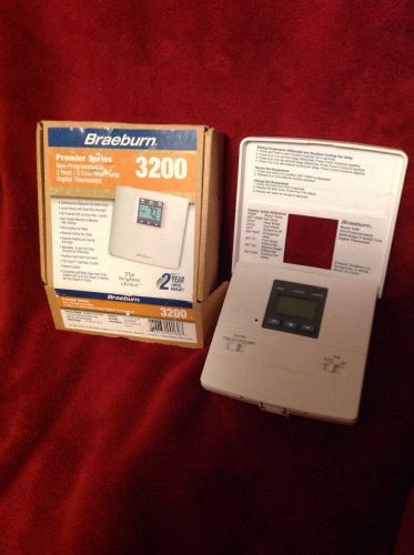 Braeburn 2 Heat 2 Cool Heat Pump Digital Thermostat 3200 Non-Programmable.