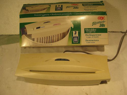 GBC Shredmaster 30s Portable Paper Shredder strip cut electric with original box