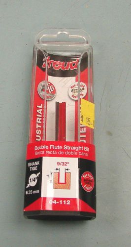 9/32&#034; (dia.) double flute straight bit 04-112 freud for sale