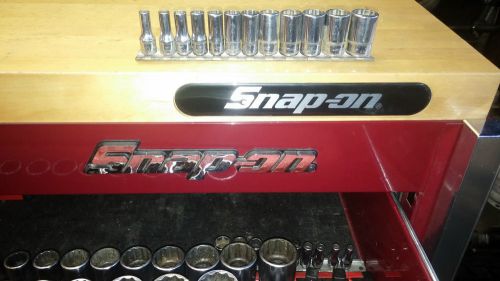 Set of Snap-On 1/4&#034; Chrome 12pt Mid Length Metric Sockets 5-15mm 12pcs