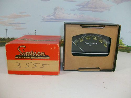 VINTAGE SIMPSON 3555 CPM RADIO FREQUENCY PANEL METER NOS