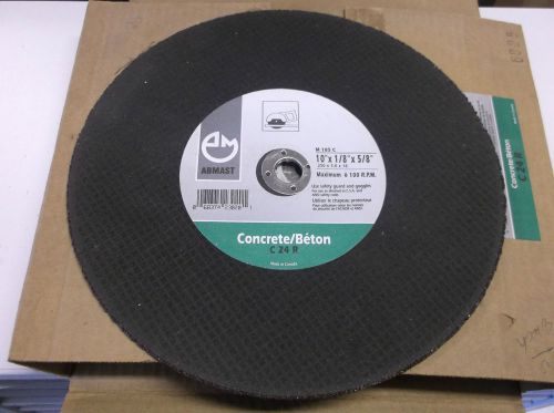 Ambast 10 Inch Concrete Cutting Abrasive Wheel 5/8&#034; Arbor  Box of 10