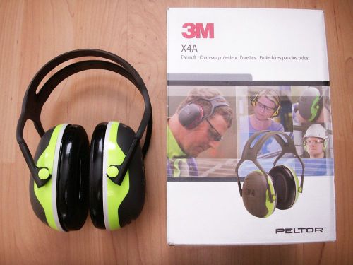 BRAND NEW 3M PELTOR X-SERIES X4A X4 LIGHTWEIGHT OVER THE HEAD EARMUFFS NRR 27dB