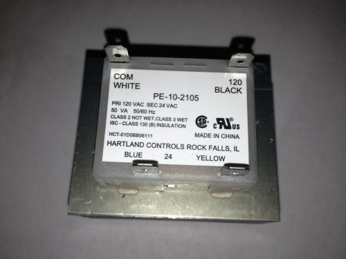 PE-10-2105 Transformer 120VAC  Pri       24VAC  Sec 50VA   Class 2