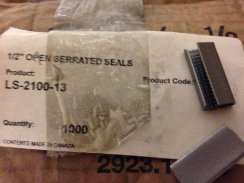 1/2&#039;&#039; open serrated seals for polyester strapping, bags of 500 for sale