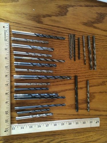 Machinist tool lot 25 drill bits hss lot #5 for sale