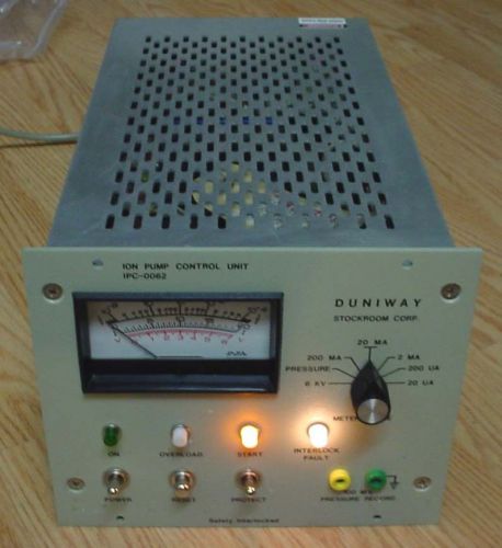 DUNIWAY STOCKROOM CORP IPC-0062 ION PUMP CONTROL UNIT