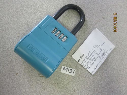 Shurlok Blue Combination Padlock &amp; Safe Key Storage Box Front Opening
