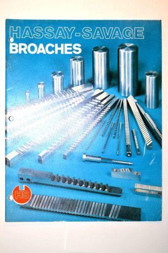 HASSEY-SAVAGE BROACHES CATALOG #RR1002 guide keyway bushing hexagon square data