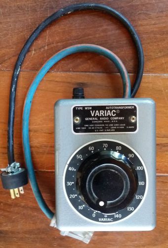 General Radio Variac Type W5M Autotransformer 115V / 5A / 50-60Hz / 0-135Volt