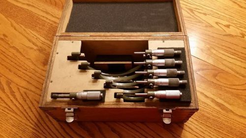 Mitutoyo micrometer set .0001 carbide 0-6&#034; for sale