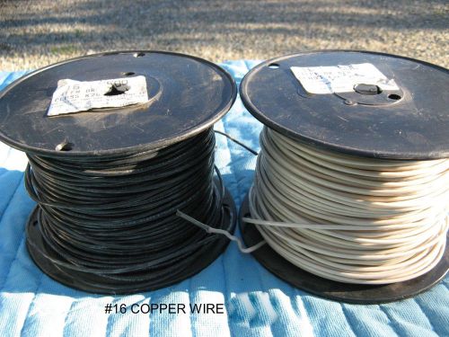 16 AWG TFFN/MTW STRANDED COPPER WIRE 2 ROLLS BLACK &amp; WHITE