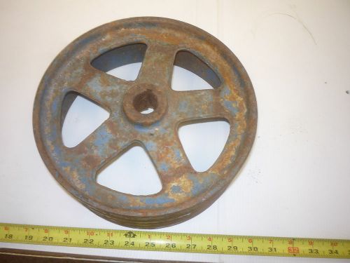 Old cast iron flat belt pulley  tractor ?  gas engine ??? for sale