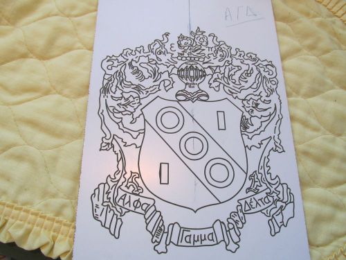 Engraving template college sorority alpha gamma delta crest - for awards/plaques for sale