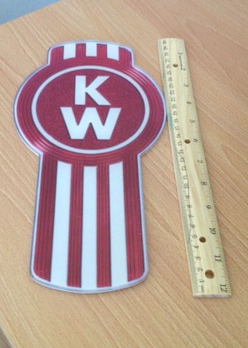 KENWORTH LOGO 12&#034;X 6 1/4&#034;X 1/8 THICK ON PLEXIGLASS