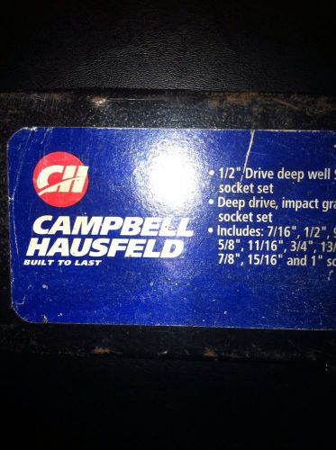 CAMPBELL HAUSFELD 10 pc SAE 1/2&#034; SOCKET SET