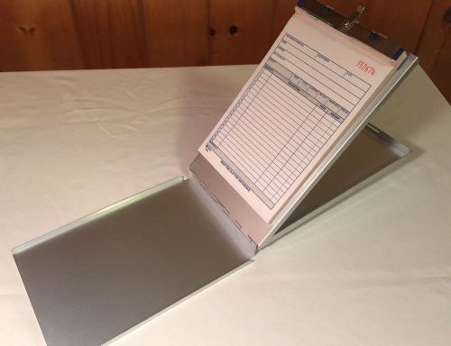 Aluminum portable desktop clipboard.  half sheet size. for sale