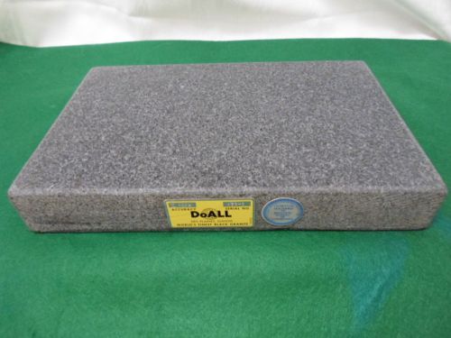 Doall black granite surface plate 12-3/32&#034; x 7-29/32&#034; x 1-3/4&#034; accuracy to .0001 for sale