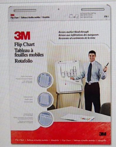 3M Professional Flip Chart Pad, Unruled, 25 X 30, White, 40 Sheets, 2/Carton