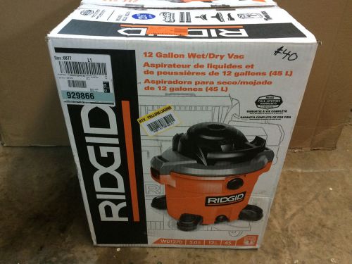 Ridgid 12 Gallon Shop Vac WD1270 Portable Wet/Dry 5 HP