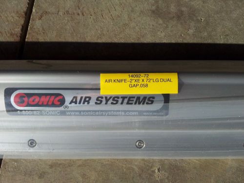 Sonic Air Systems Air Knife - 2&#034; Dia, 72&#034; Long, .058&#034; Gap NEW!  14092-72