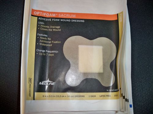 Optifoam Sacrum wound dressing 6 inches x 5.5 Medline MSC1065EP Qty of 8