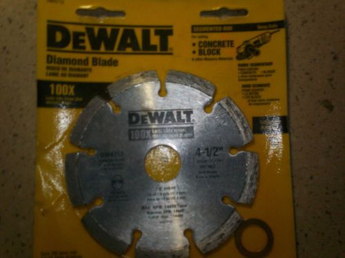 DEWALT 4-1/2 in. Extended Performance Segmented Diamond Blade DW4713 .New