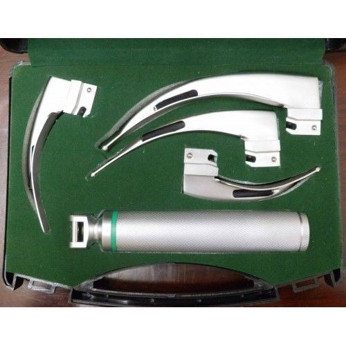 Macintosh Fiber Optic Laryngoscope Set With 4 Blades + C Size Handle, Economy