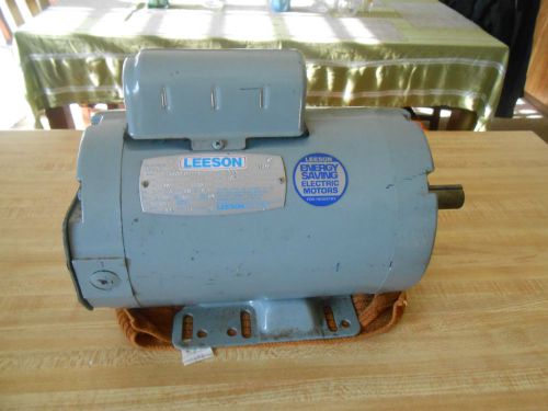 USED LEESON 2HP 1PH 3450RPM 145TZ FRAME 230V 7/8&#034;SHAFT TENV #120375 SAVE!!!