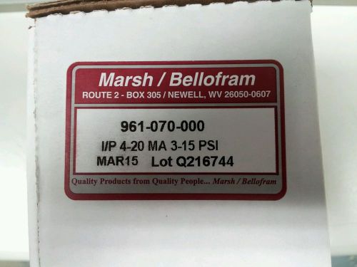 &#034;NIB&#034; Bellofarm 961-070-000,T-1000 pressure transducer,input 4-20mA,out 3-15psi