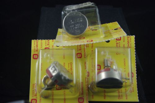 Three NOS NIB Ohmite 75K Ohm Type AB Audio Linear Taper Potentiometers