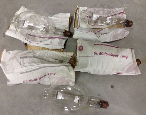 LOT OF 5 GE 1000 Watt Mercury Vapor Light Bulbs -1000 Watt-NR MVR 1000