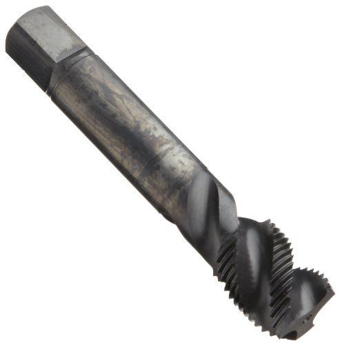 Dormer E038 Powdered Metal Spiral Flute Threading Tap, Black Oxide Finish, Round