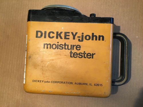 Vintage dickey john grain moisture tester auburn illinois metal case corn tested for sale