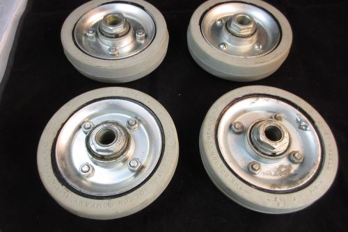 Lot of 4 Colson Company 4 7/8&#034; x 1&#034; Ballbearing Castor Quiet Wheels Industrial