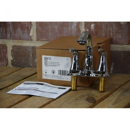 New Moen 66410 Eva Two Handle Centerset Lavatory Bathroom Faucet