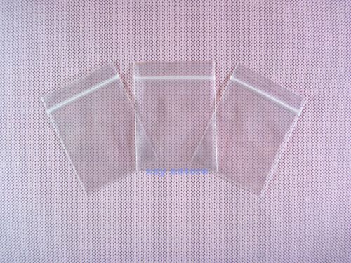 50 Small Size Clear Ziplock Bags Plastic Reclosable Zipper 1.5&#034; x 2.5&#034;_40 x 65mm