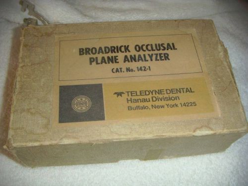 USED HANAU BROADRICK OCCLUSAL PLANE ANALYZER MODEL NO. 142-1 IN ORIGINAL BOX