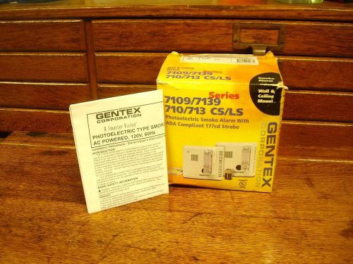 Gentex 120VAC / 9VDC Photoelectric Smoke Alarm w/Piezo 710lc Strobe