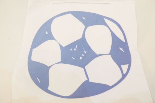 3dRose ht_38391_3 Blue Soccer Ball Iron on Heat Transfer 10&#034; x 10&#034;