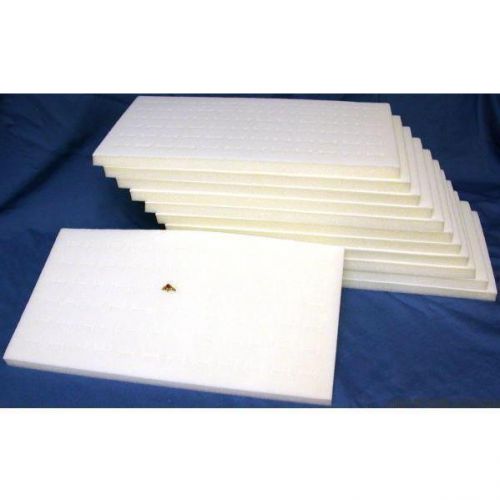 72 Slot Ring Tray Foam Insert White 14 1/4&#034; 12Pcs