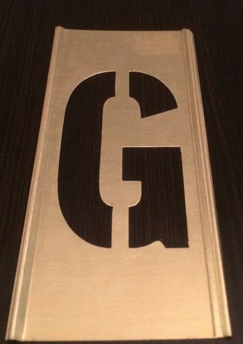 BRAND NEW 3&#034; REUSABLE INTERLOCKING BRASS STENCIL LETTER &#034;G&#034;