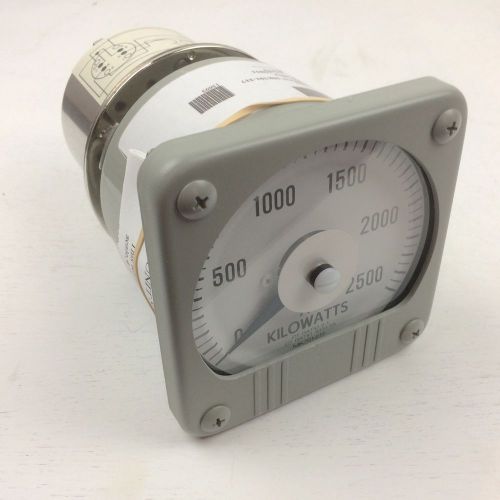 NEW 0-2500 KiloWatt AC Wattmeter MK701-217 (4.25&#034;-4.25&#034;-7&#034;) Military Surplus