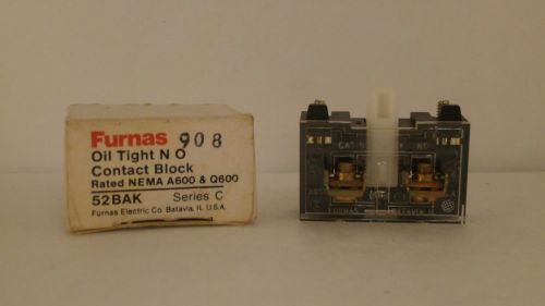 FURNAS OIL TIGHT CONTACT BLOCK  (N.O)  52-BAK *NEW SURPLUS*