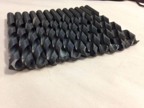 Jobber hi speed spiral drills, lot size 13, drill size 29/64&#034;-.453, 6&#034; long for sale