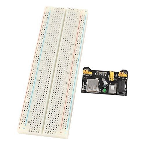 uxcell MB102 830Point Solderless PCB Breadboard Test DIY w Power Module