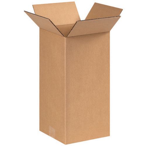 Corrugated cardboard tall shipping storage boxes 8&#034; x 8&#034; x 18&#034; (bundle of 25) for sale