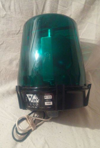 Tri Lite Brand Green Rotating Light Model MV110UL 110V AC Chicago USA