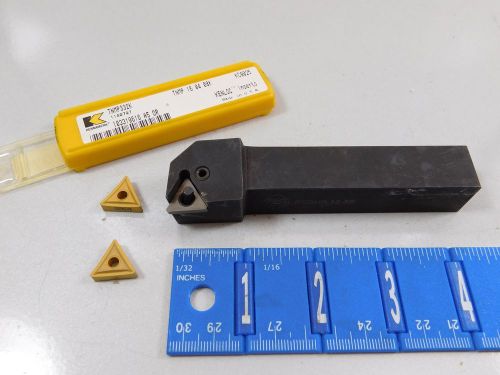 Zenit 3/4&#034; tool holder #ptgnr-12-3b comes with (4) kennametal carbide inserts for sale