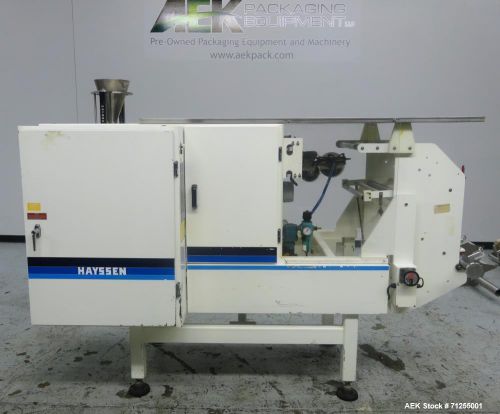 Used- Hayssen Ultima 8-12HR Vertical Form Fill Seal Machine. Capable of speeds u